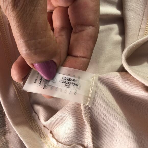 CALVIN KLEIN Embroidered Gown Blush Pink Sz 4 Floor Length Dress Cap Sleeve Prom - Picture 13 of 16